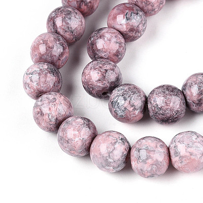 Baking Paint Glass Beads Strands DGLA-N016-10mm-03-1