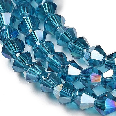 Transparent Electroplate Glass Beads Strands LS-EGLA-A039-T2mm-B01-1