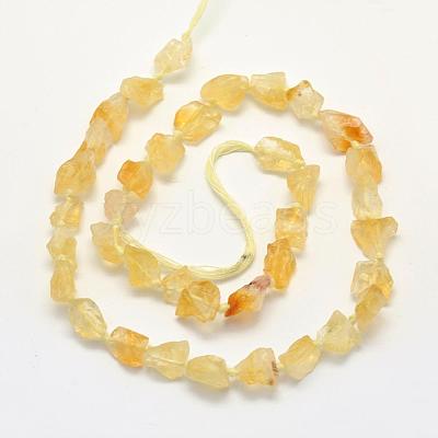 Rough Raw Natural Citrine Beads Strands G-K202-21-1