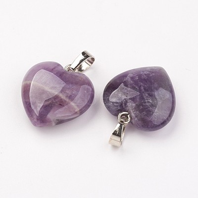 Natural Amethyst Pendants X-G-G956-B03-FF-1