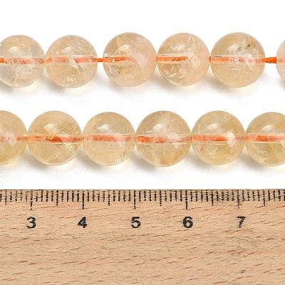 Natural Citrine Beads Strands GG-CBACB71-03-10mm-1