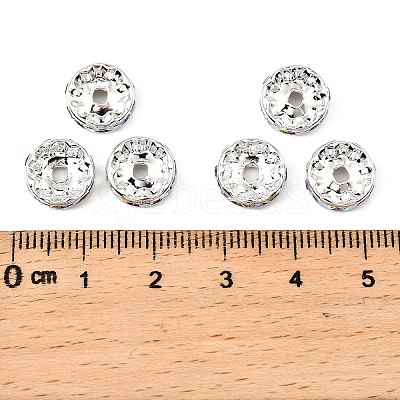 Brass Grade A Rhinestone Spacer Beads RSB039NF-02-1