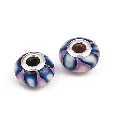 Handmade Polymer Clay European Beads CLAY-K002-C14-1-1