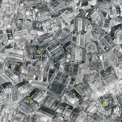 Spray Painted Glass Seed Beads SEED-A034-01G-1