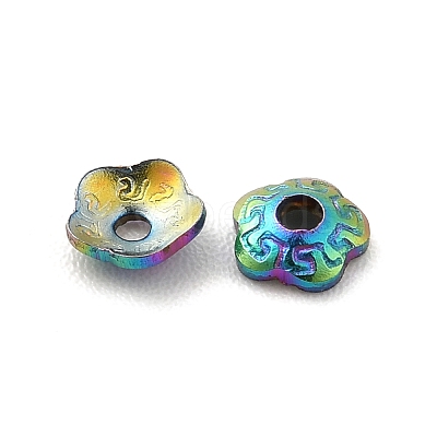 Ion Plating(IP) 304 Stainless Steel Bead Caps STAS-N0005-01MC-1