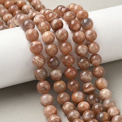 Round Natural Multi-Moonstone Beads Strands G-I176-09-10mm-02-1