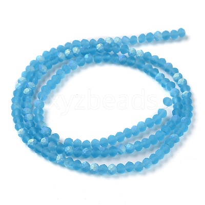 Imitation Jade Glass Beads Strands EGLA-A034-T2mm-MB08-1
