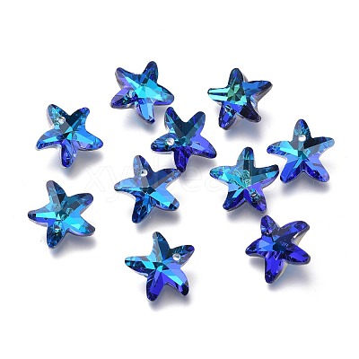 Electroplate Glass Charms GLAA-H101-B-02-1