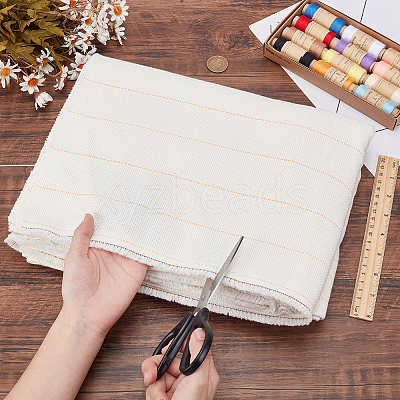 Solid Colored Polyester Cotton Cross Stitch Fabric DIY-WH0060-10-1