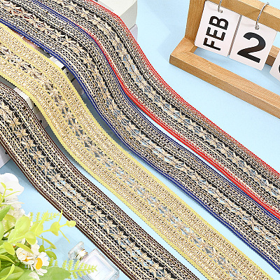 10 Yards Ethnic Style Polyester Ribbon for Sewing Decoration OCOR-CY0001-86A-1