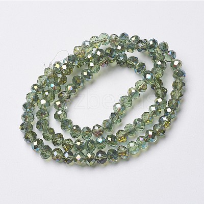 Electroplate Transparent Glass Beads Strands LS-EGLA-A034-T6mm-S11-1