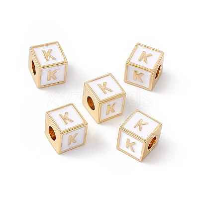 Rack Plating Brass Enamel Beads KK-B060-04G-04K-1