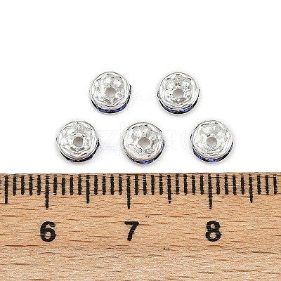 Brass Grade A Rhinestone Spacer Beads RSB035NF-15-1