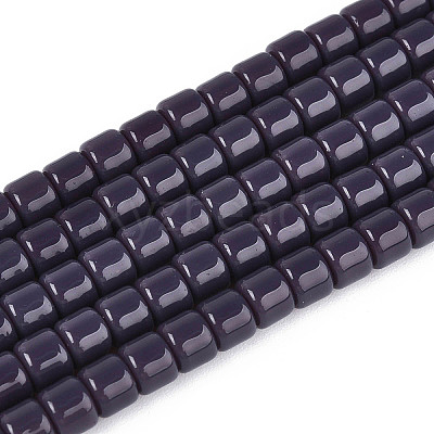 Opaque Solid Color Glass Beads Strands LS-GLAA-N065-4x4mm-C07-1