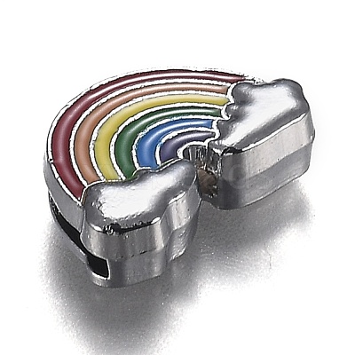 Alloy Enamel Slide Charms ENAM-L033-001P-1