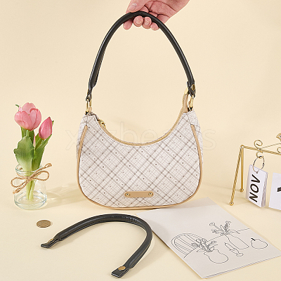 2Pcs PU Imitation Leather Bag Handles DIY-CL0001-62A-1