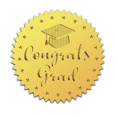 Self Adhesive Gold Foil Embossed Stickers DIY-WH0211-355-1