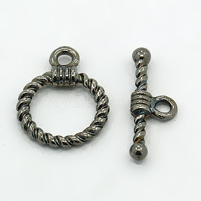 Tibetan Style Alloy Toggle Clasps TIBE-EA9138Y-B-FF-1