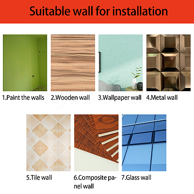 Acrylic Mirror Wall Stickers Decal DIY-CN0001-13B-W-1