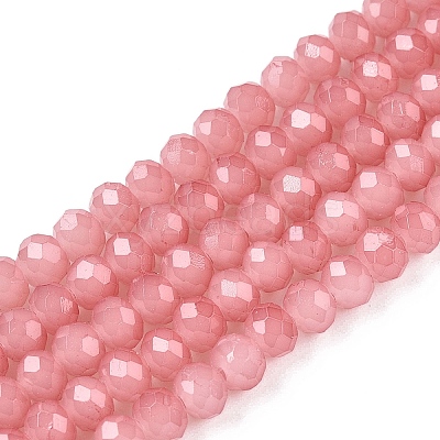 Baking Paint Imitation Jade Glass Bead Strands LS-DGLA-A034-J4MM-A31-1