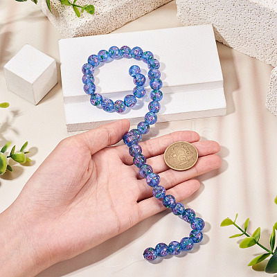 1 Strand Handmade Glod Sand Lampwork Beads Strands LAMP-TA0002-09H-1