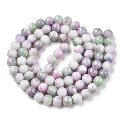 Ombre Effect Dyed Crackle Glass Beads X1-GLAA-T031-10mm-01K-1