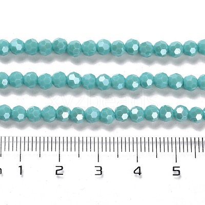 Electroplate Opaque Glass Beads Strands EGLA-A035-P4mm-A12-1