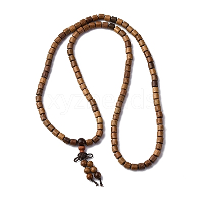Wood Round Beads Wrap Bracelets BJEW-U041-02A-1