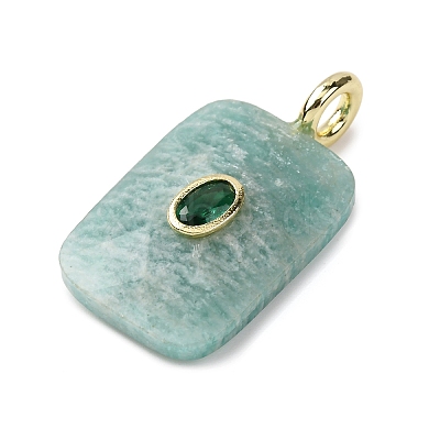 Natural Amazonite Faceted Pendants G-B186-01G-09-1