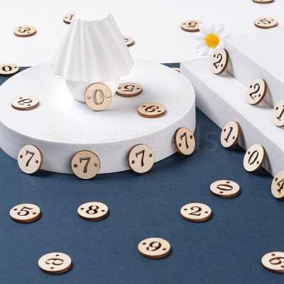 100pcs 10 Styles Unfinished Natural Poplar Wood Links Connectors WOOD-LS0001-04-1