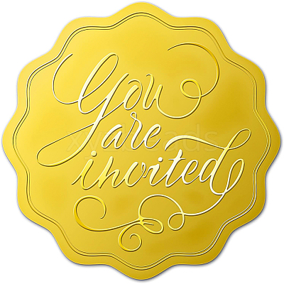 Self Adhesive Gold Foil Embossed Stickers DIY-WH0211-184-1