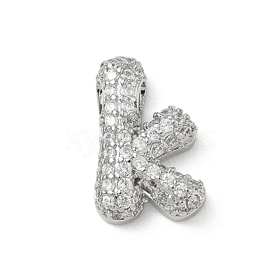 Brass Micro Pave Cubic Zirconia Pendants KK-A300-02P-K-1