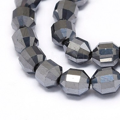 Natural Terahertz Stone Beads Strands G-O201C-03-1