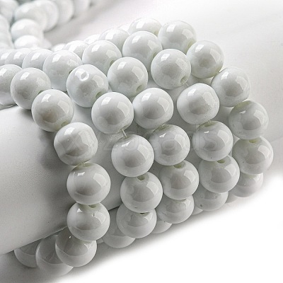 Painted Glass Bead Strands DGLA-S071-8mm-01-1