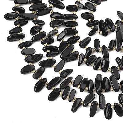 Natural Black Obsidian Beads Strands G-F821-C02-01-1