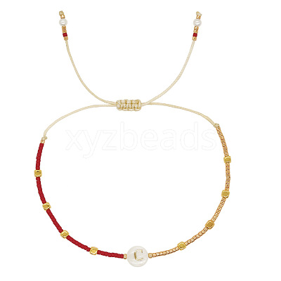 Glass Seed Beads Braided Bead Bracelets TY7987-3-1