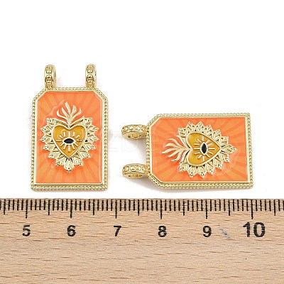 Brass Enamel Pendants KK-B157-28B-G-1