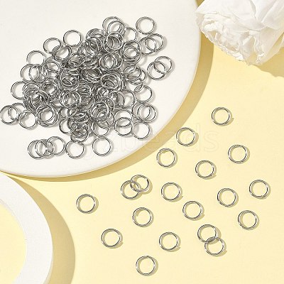 Tarnish Resistant 304 Stainless Steel Open Jump Rings STAS-E067-08-10mm-1