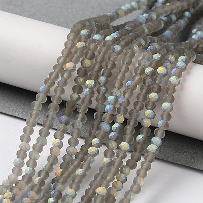 Imitation Jade Glass Beads Strands EGLA-A034-T2mm-MB16-1