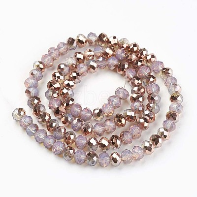 Electroplate Glass Beads Strands X-EGLA-A034-J10mm-N04-1