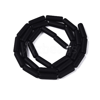 Frosted Opaque Glass Beads Strands X-GLAA-N070-01A-D01-1