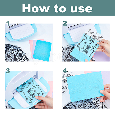 Plastic Embossing Folders DIY-WH0186-60-1
