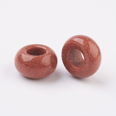 Synthetic Goldstone European Beads X-G-G740-14x8mm-14-1