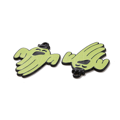 Halloween Theme Rack Plating Alloy Enamel Pendants PALLOY-O109-50EB-1