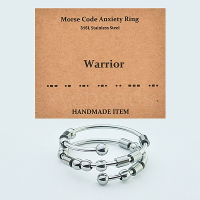 304 Stainless Steel Rotating Cuff Rings FS-WG14209-07-1