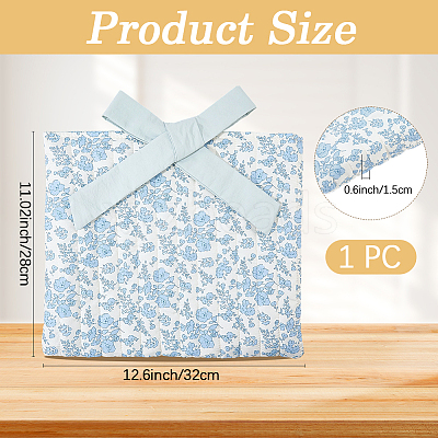 Flower Print Cloth Packing Pouches with Straps ABAG-WH20010-40A-1