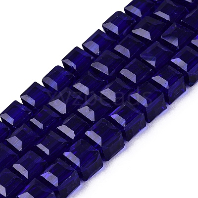 Transparent Glass Beads Strands GLAA-R041-8x8mm-A13-1
