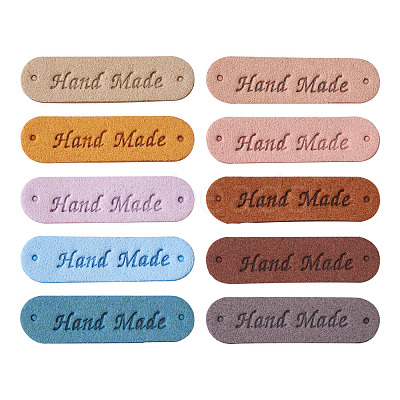 Microfiber Leather Labels DIY-TA0003-15-1