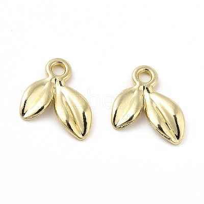 Rack Plating Alloy Leaf Charms LS-FIND-G044-07LG-1