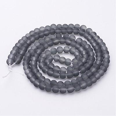 Baking Paint Transparent Glass Bead Strands X-GLAA-S031-6mm-12-1